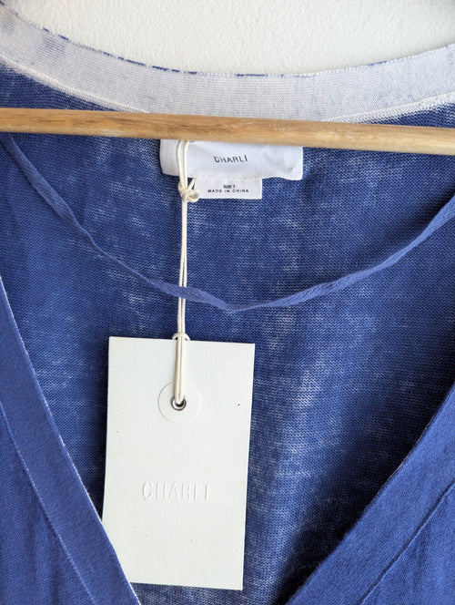 Charli Hand-dyed Cotton Navy Cardigan
