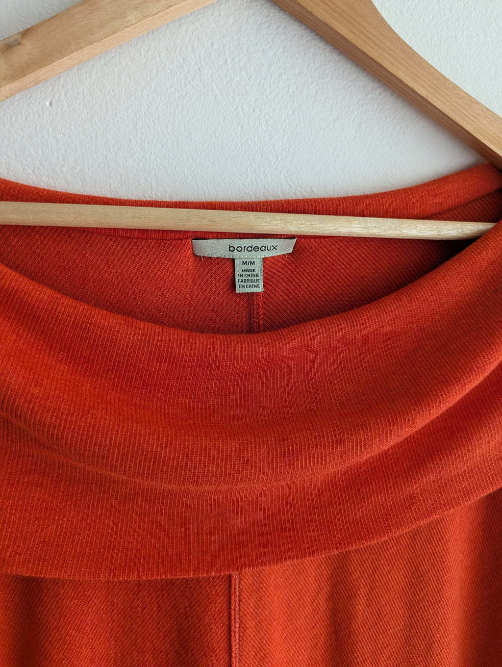 Bordeaux Bardot Long Sleeve Knit