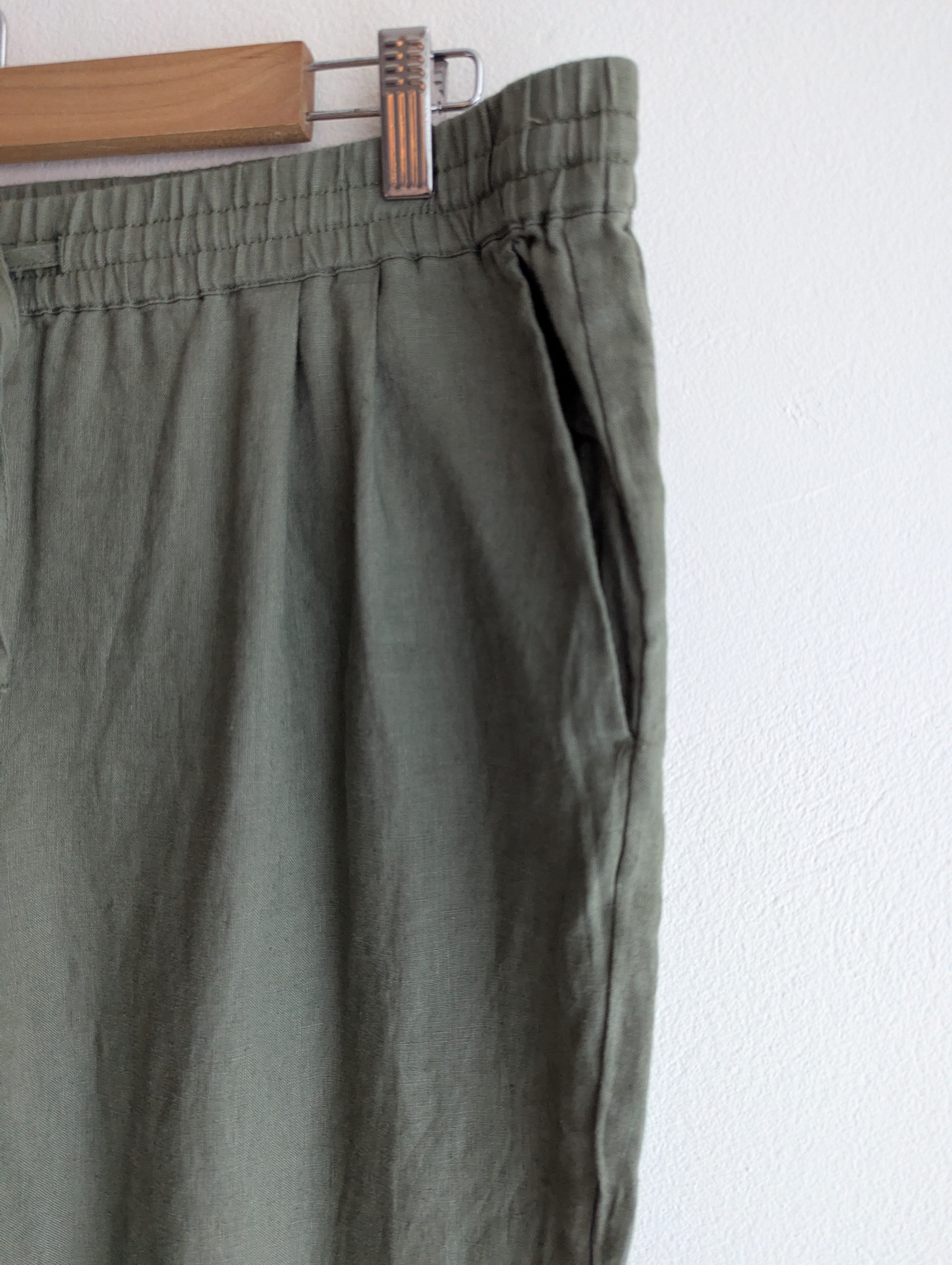 Sussan Linen Khaki Trousers