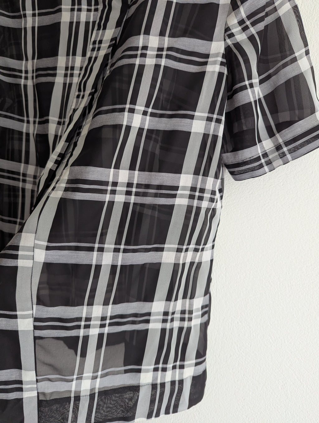 Veronika Maine Sheer Check Top